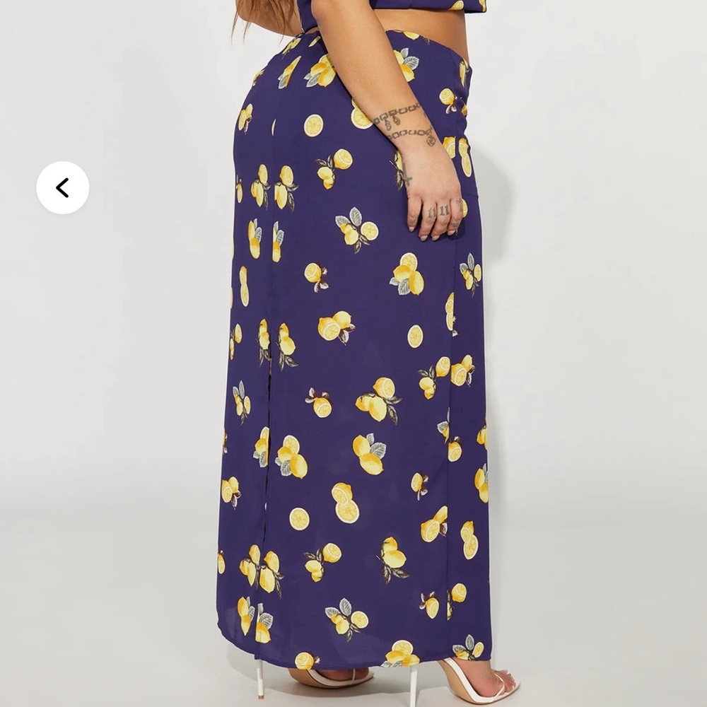 Lemon Pie Skirt Set - Navy/combo